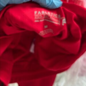 Fabletics red scrub pants